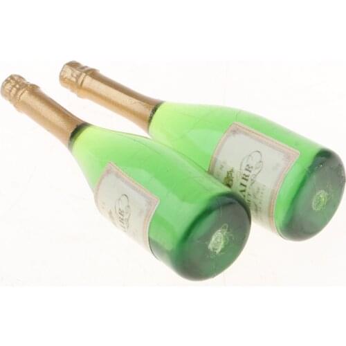 Set of 4 Champagne Bottles 1:12 Mini Ornaments for Dolls House