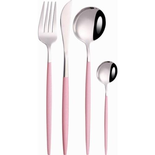 18/10 Stainless Steel Cutlery Set Tea Fork Knife Spoon Silverware Christmas Tableware Dinnerware Flatware Set Dishwasher Safe