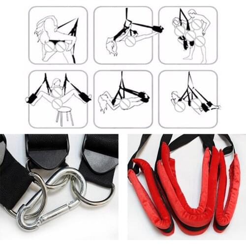 Sexy Adjustable PU Leather Swing BDSM Bondage Set Handcuffs For Sex Adult Sex Toy For Woman Couples Exotic Accessories Sex Shop
