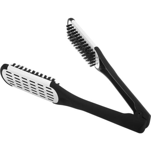 Hairdressing Comb Clamp Hairbrushes Boar Bristle Hair Straightening Double Sided Brush Hair Smoothing Board For Home Salon