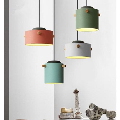 Nordic Macaron Pendant Lights Restaurant Decor Hanging Lamp Bedside pendant Lamp For Home Lighting LED E27 AC85-265V