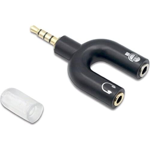 CatXaa 3.5mm U Shape Audio Converter Portable Connector Cable 1 To 2 Couple Headphones Computer Demultiplexer For Samsung Xiaomi