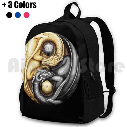 Balanced D20 Outdoor Hiking Backpack Waterproof Camping Travel Rolling Dice D20 Critical Dnd Rpg Roleplaying Role Playing