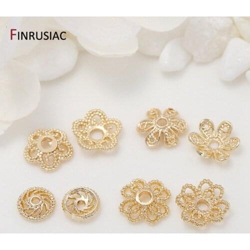 4 Types 8mm/6mm Flower Bead Caps Handmade DIY Jewelry Findings Beads End Cap Accessories Jewellery Making Supplies