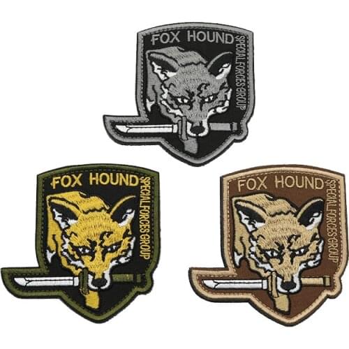 Shield FOX 3D Embroidered Armband Military Tactics Special Force Morale Badge Clothing Backpack Hat Outdoor Sports Patch