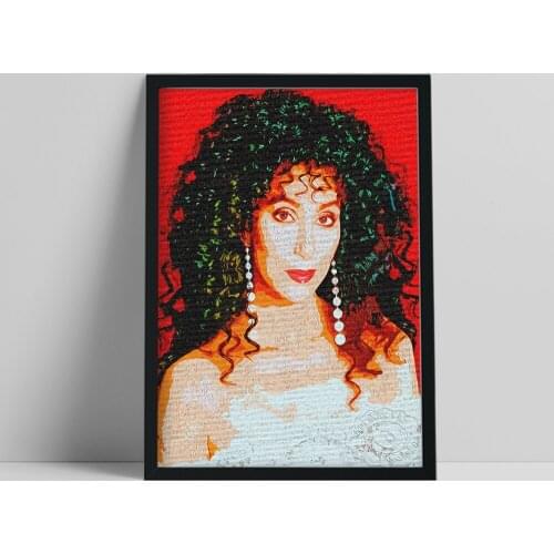 Cher American Singer Print, Actress Cher Fans Collect Poster, Elegance Woman Portrait Wall Painting, Music Star Wall Stickers