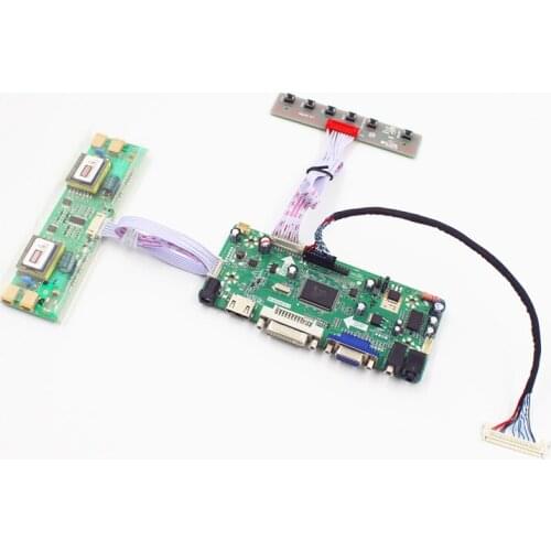 VGA DVI Audio LCD Controller Board HDMI-compatible for 18 inch 1366x768 M185B1-L01 TFT-LCD panel LVDS 4CCFL LCD driver board