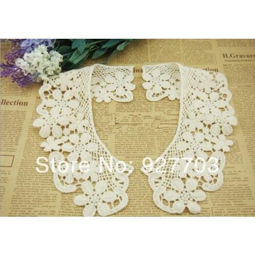 1 X Superior Water Soluble Collar Lace Trim Lady Dress Decoration Flower Bud
