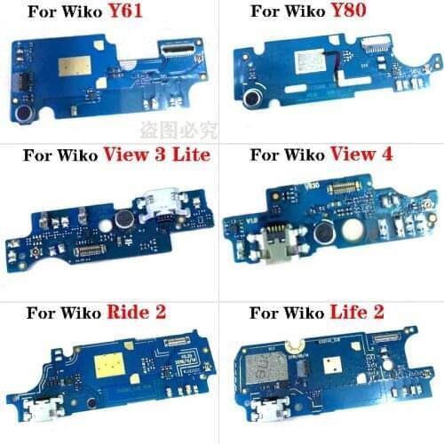 10PCS For Wiko Y61 Y80 Ride 2 Power U20 View 3 4 Lite Life 2 USB Charging Dock Connector Port Board Flex Cable
