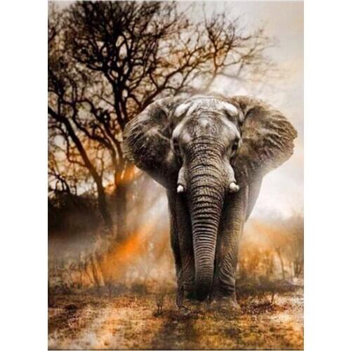 100% Full 5D Diy Daimond Painting Animal 3D Diamond Painting Full Round Rhinestones Diamant Painting Embroidery Animal Elephant