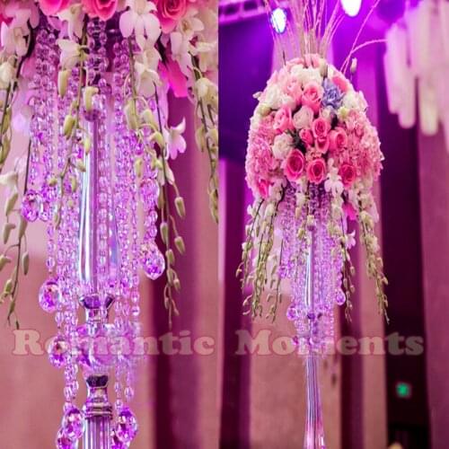 70cm Tall Crystal Table centerpiece Flower Stand Wedding Decoration 10 pcs/lot