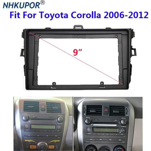 Auto Radio Fascia For Toyota Corolla 2006-2012 Center Console Holder Refit Car Multimedia Player Bezel Faceplate Frame Kit