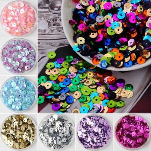 Mix Colors Multi Size 4mm 5mm 6mm Sequin PVC Round Cup Sequins Paillettes Sewing Wedding Crafts Women Garments Accessories 10g