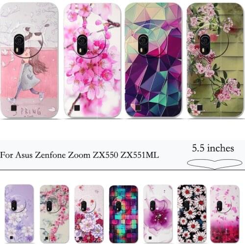 Case For Asus Zenfone Zoom ZX551ML Soft TPU Cases Luxury Printing Back Cover for Asus Zenfone ZOOM ZX550 Case Silicon