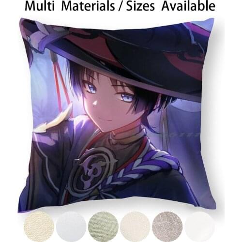 Genshin Impact ( Scaramouche ) Pillow Case Throw Pillow Cover Cotton Linen Flax Anime Japan Anime Manga Manga Japan Anime Boys