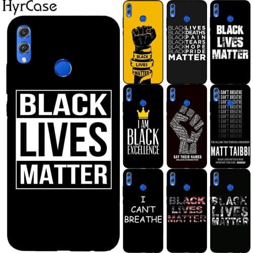 BLACK LIVES MATTER Soft TPU Case For Huawei Honor 10 20 Lite Pro 10i 9X 8X Mate 10 20 30 Lite Pro Silicone Black Cover