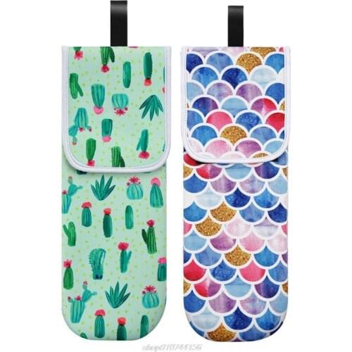 Colorful Floral Storage Bag Heat-proof Curling Iron Holder Diving Material Hair Straightener Curler Pouch with Jy22 21 Dropship