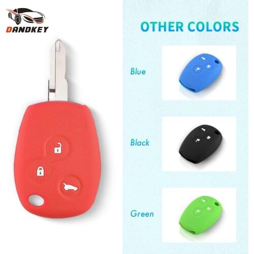 Dandkey 3 Buttons Car Key Cover Case Fob For Renault Dacia Modus Clio 3 Twingo Kangoo Key Shell Silicone Case
