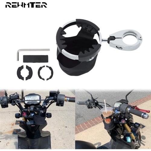 Motorcycle Drink Cup Holder Water Beverage Support Handlebar Bottle Holder With Basket For Motorbike/Bike For Yamaha For Harley