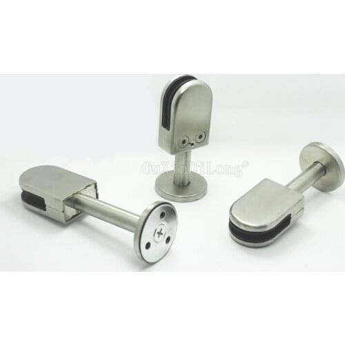 DHL Shipping 10PCS Floor Deck Mount Solid Stainless Steel Glass Clamp Clip Brackets Holder for 6-8mm/10-12mm Glass JF1767