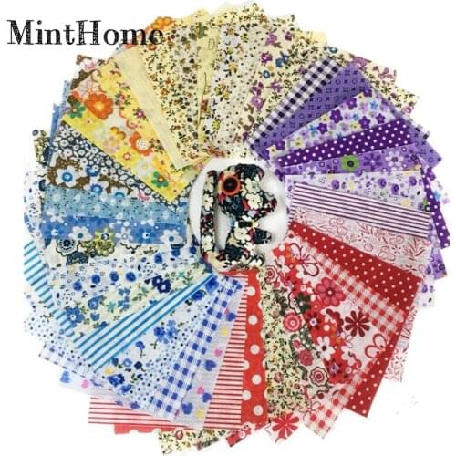 DIY Handmade Bag Doll Flat Cloth Patchwork Set 10*10cm Cotton Mini Monogram Cloth Head Pastoral Floral