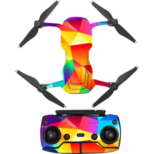 Geometric Figure Style Decal Skin Sticker For DJI Mavic Air Drone + Remote Controller + 3 Batteries Protection Film Cover A0017