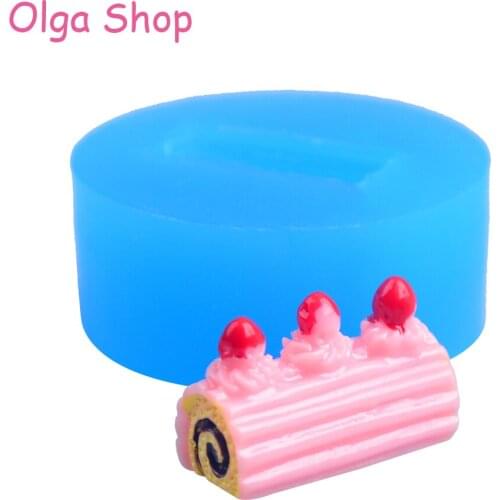 GYL183 18.1mm 3D Swirl Cake Silicone Mold - Dessert Mold Cake Decorating Tools Candy Resin Polymer Clay Necklace Jewelry Mould