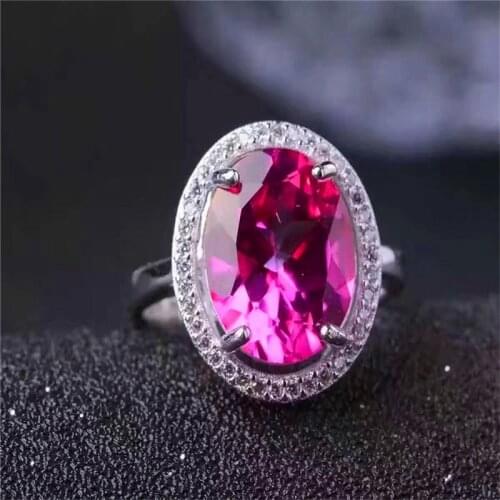 Big size Rings Genuine Natural Blue Topaz Real 925 Sterling Silver Precious Gemstone Fine Jewelry