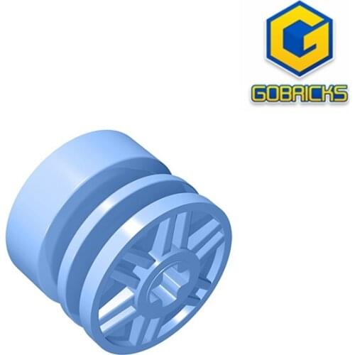 Gobricks GDS-1158 Wheel 18mm D. x 14mm with Axle Hole, Fake Bolts and Shallow Spokes compatible 55982