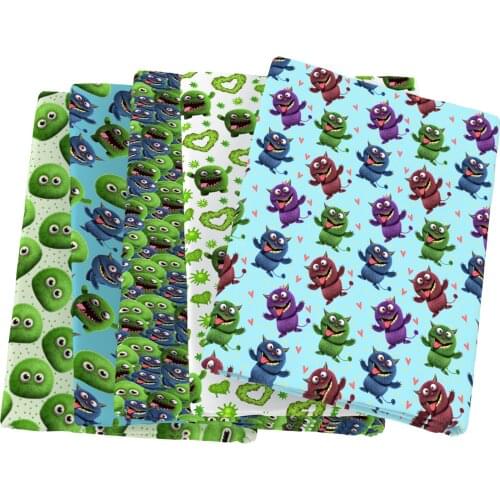 Patchwork Cartoon Polyester Cotton Fabric DIY Cloth Tissue Sewing Quilting Fabrics Needlework Material,1Yc14068