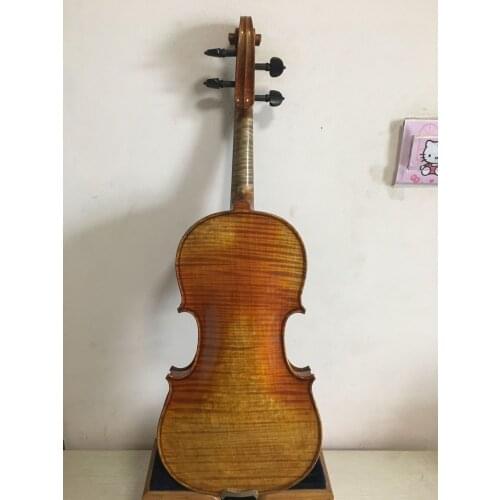 Master 4/4 violin 1PC Solid flamed maple back old spruce top handmade K1400