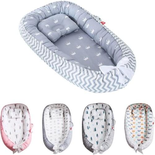 Baby Pod Nest Newborn Reversible Travel Bed Soft Infant Sleeping Cushion Crib