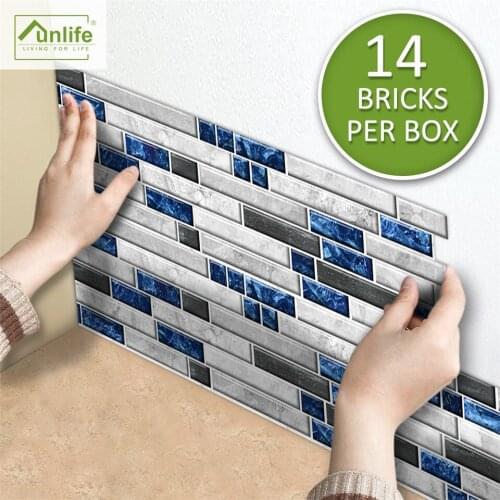 14pcs/set Royal Blue Marble Wall Sticker Self-adhesive Waterproof Wallpaper Living Room Bedroom Home Decoration Tile Mural Decal