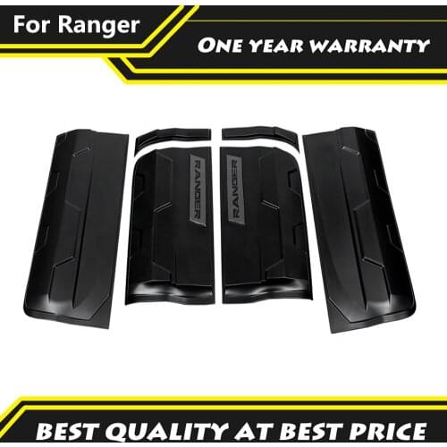 Side Door Trim Cover ABS Plastic Door Cladding For Ranger 2012-2020 T6 T7 T8 4x4 Off Road Auto Car Accessories