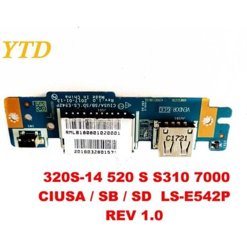 Original for Lenovo 320S-14 520 S S310 7000 USB board CIUSA SB SD LS-E542P REV 1.0 tested good freeshipping