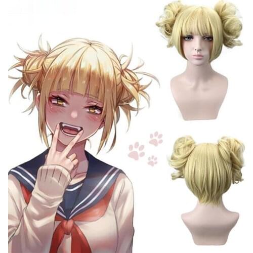 Anime My Hero Academia Boku No Hero Wigs Halloween Party Cosplay High Temperature Wire Gold Head Short Hair Headwear Hot Sale