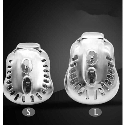 316 Stainless Steel Fully Restraint Bowl Male Chastity Device,PLUS Cock Cage Penis Ring,Penis Lock,BDSM Sex Toy For Men Sex Shop