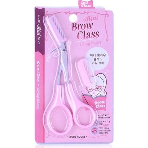 Professional Stainless Steel Eyebrow Scissors with Comb Curved Trimmer Grooming Shaver Eyelash Hair Removal Beauty Tools