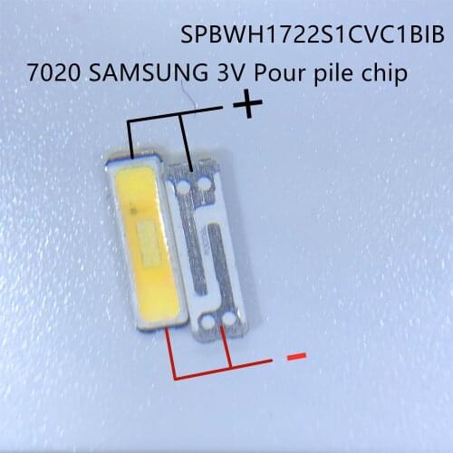 200PCS For SAMSUNG LED LCD Backlight TV Application LED Backlight 3W 3V 7020 Cool white LCD Backlight for TV TV Application
