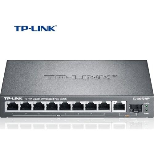 TP-Link 8 port Gigabit POE Ethernet switch 1 port independent Gigabit SFP Internet switch POE switch (TL-SG1210P)