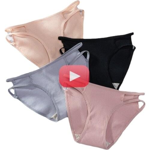 Low Waist Women Panties Cotton Ladies Briefs Comfort Simplicity M-XL Underwear Female Hollow Out Solid Color Pantys Lingerie
