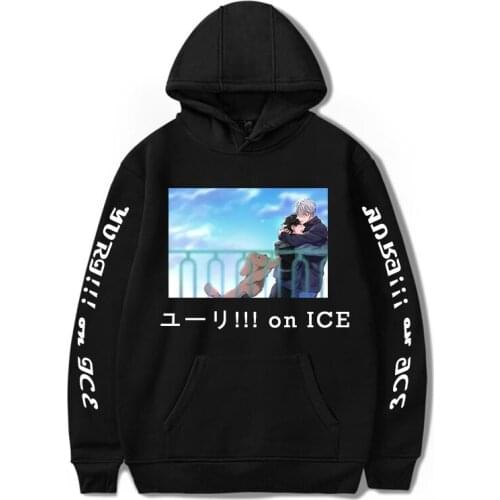 Yuri! On Ice Hoodies Manga Unisex Printed Tops Harajuku Streetshirt Fashion Pullover Men/Women Hooded Clothing Anime Sweatshirt