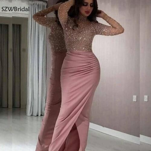New Arrival Long sleeve Muslim evening dress 2021 ever pretty Formal dress Long dresses evening Vestidos de festa longo