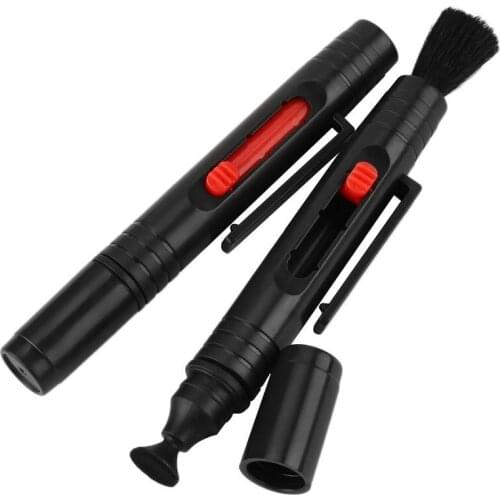 2pcs 3 in 1 Kit Lens Cleaner Pen Dust Cleaner For DSLR VCR DC Camera Lenses Filters Cleaning Retractable Brush