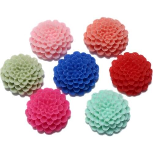 30Pcs Mixed Resin Flower Decoration Crafts Kawaii Beads Flatback Cabochon Embellishments For Scrapbooking DIY Accessories