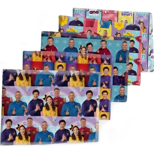 50*145CM Fabric TV the wiggles Character Printed Polyester Cotton Twill Fabric Patchwor Printed