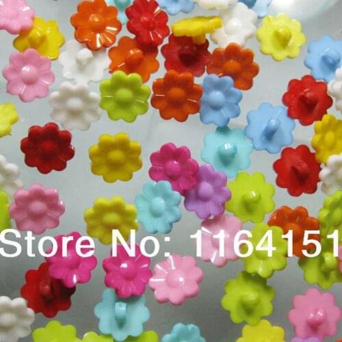 50Pcs Mixed Nylon Sunflower Buttons Scrapbooking Childrens Clothing Accessories15mm Scrapbooking Supplies For Craft