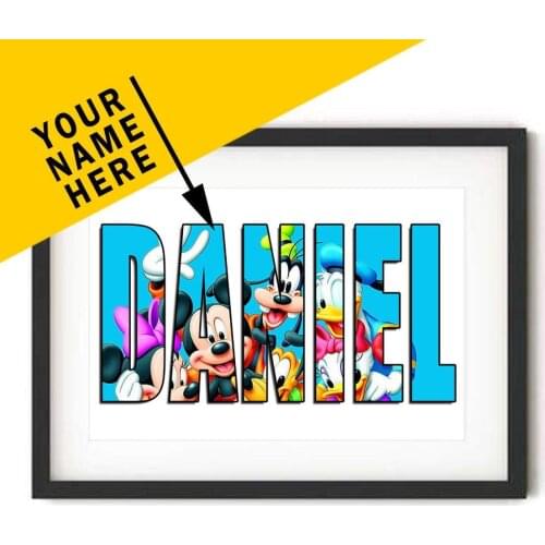 AVENGERS Themed NAME Disney Print MARVEL Characters Poster Canvas Wall Art Picture Childrens Bedroom Wall Idea Birthday Gift