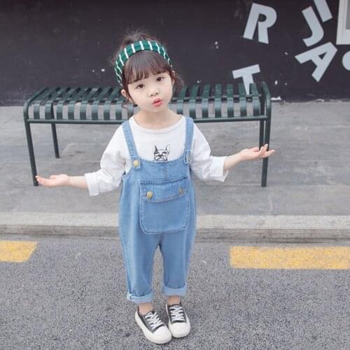 Kids Overalls Summer Girls Denim Jumpsuit Tollder Rompers Children Clothes Newest Jumpsuit Child Clothing