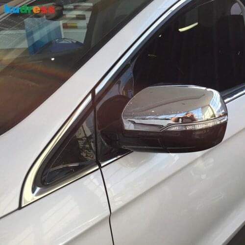 For Ford Edge 2015 2016 2017 ABS Chrome Rearview Mirror Cover Trim Rear View Mirrors Frame Cover Sticker Car Styling Accessories